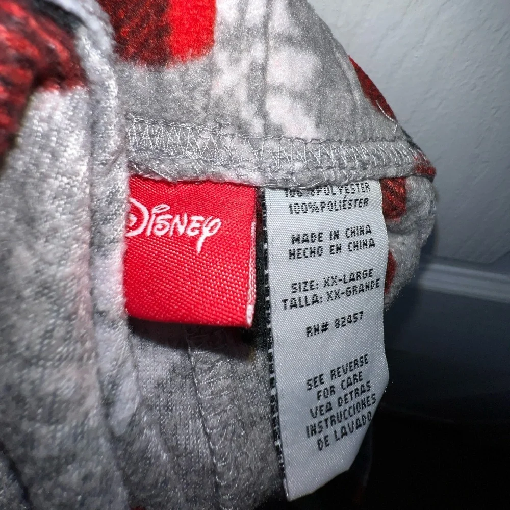 Disney Women’s XXL Mickey Mouse Gray Fleece Lounge Pants Holiday Snowflake 2XL - Picture 8 of 13